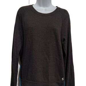 Athleisure Sporty Casual Cozy Soffe Gray Crew Neck Sweatshirt  Jr. Size Large